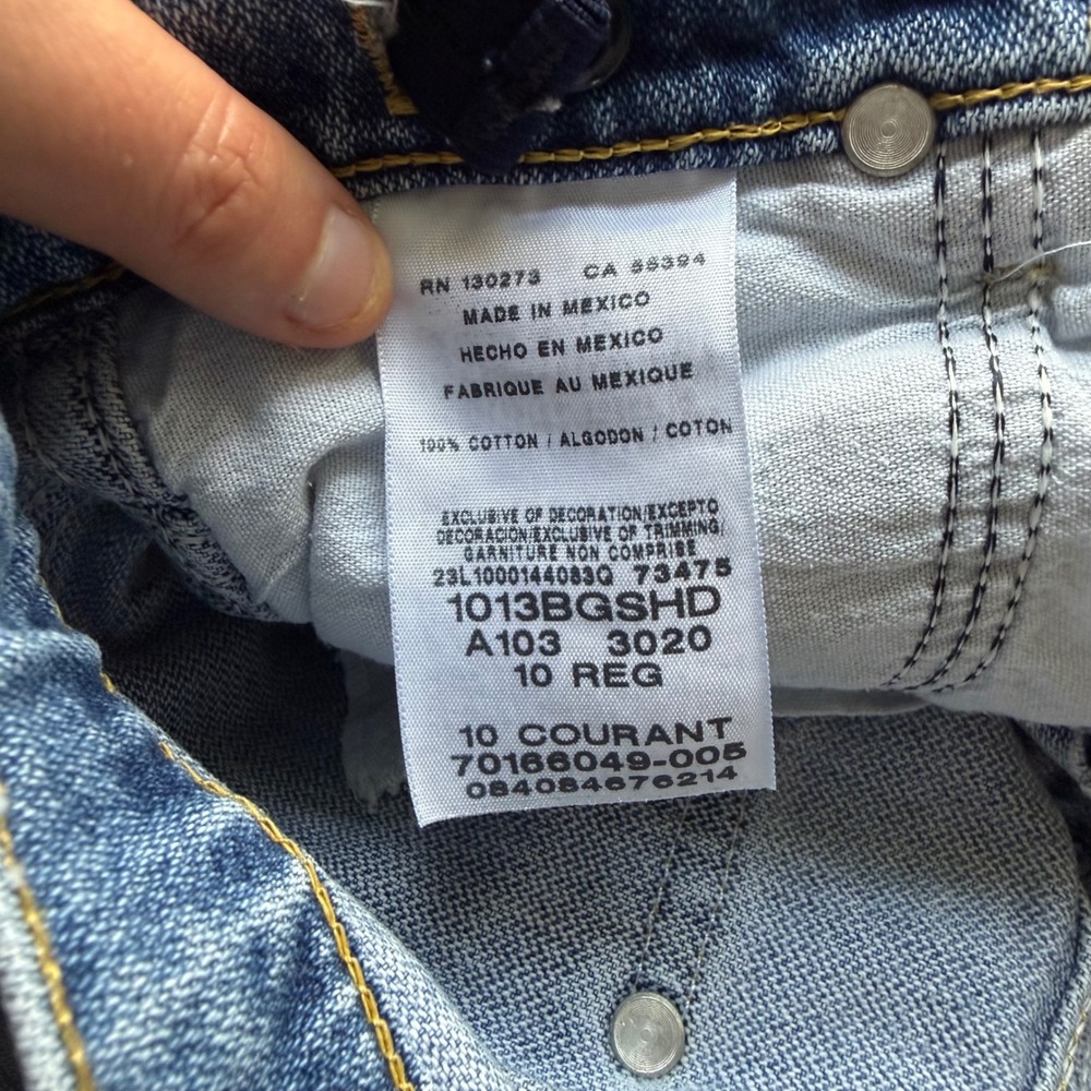 Wrangler Boys Straight Leg Jeans Medium Wash Blue Denim Adjustable Waist Size 10 - Picture 5 of 10